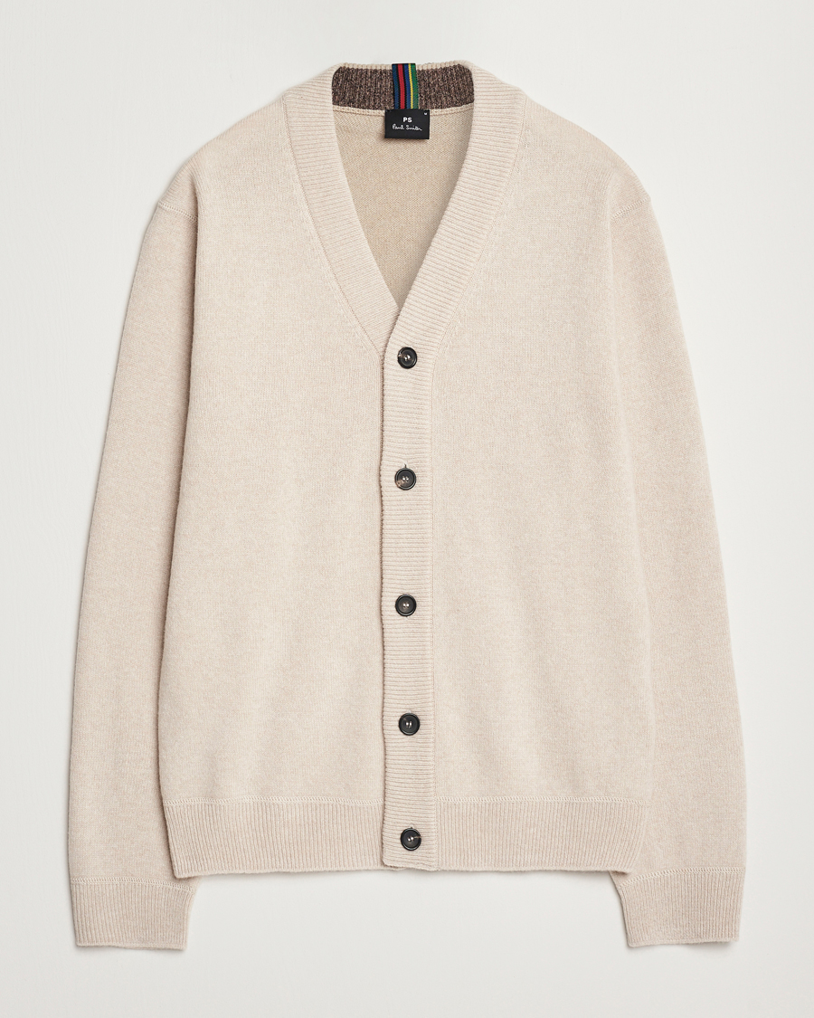 Hombres | Jerséis y prendas de punto | PS Paul Smith | Merino Wool Cardigan Off White