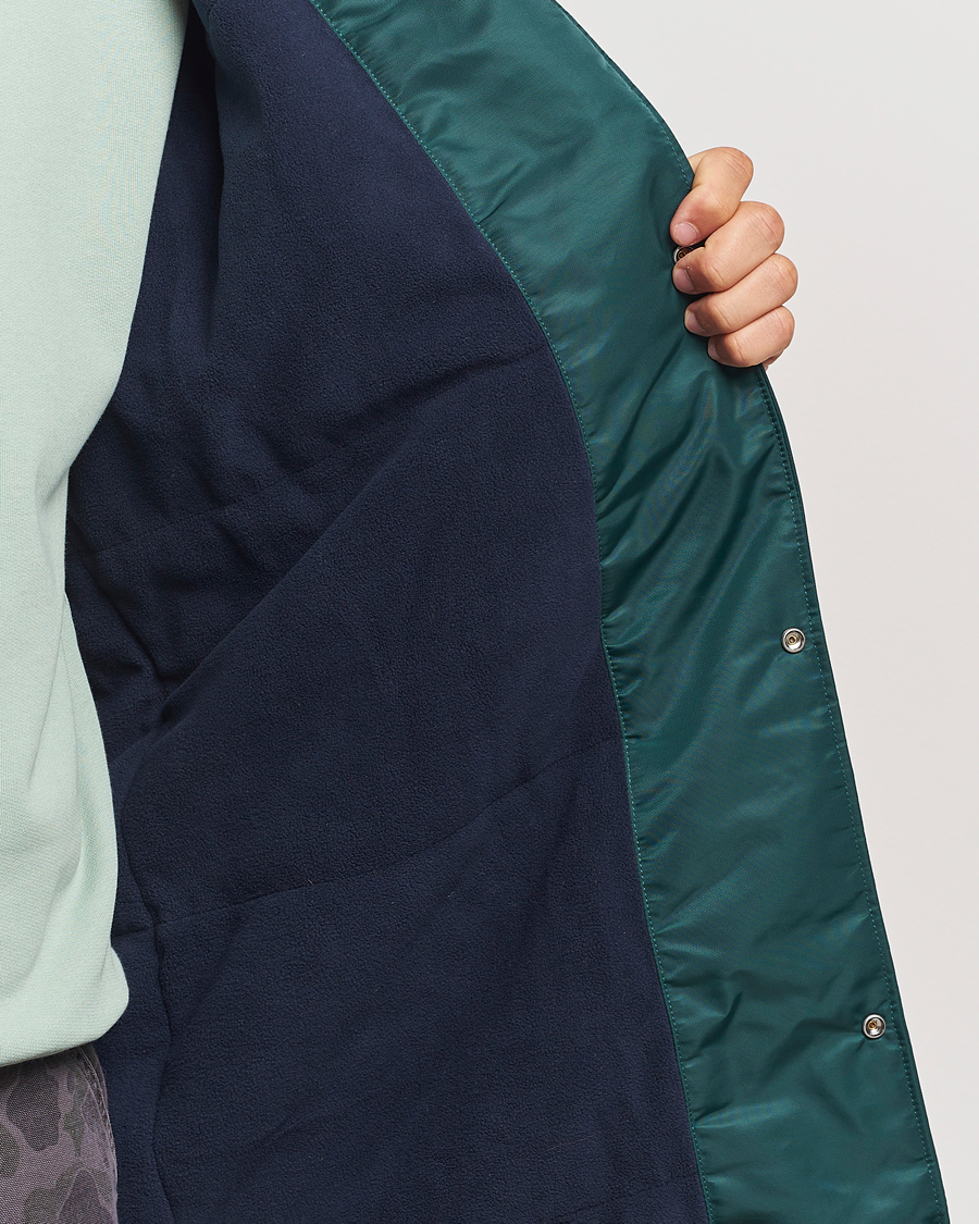 Hombres | Abrigos y chaquetas | Drôle de Monsieur | La Parka Slogan Coat Dark Green