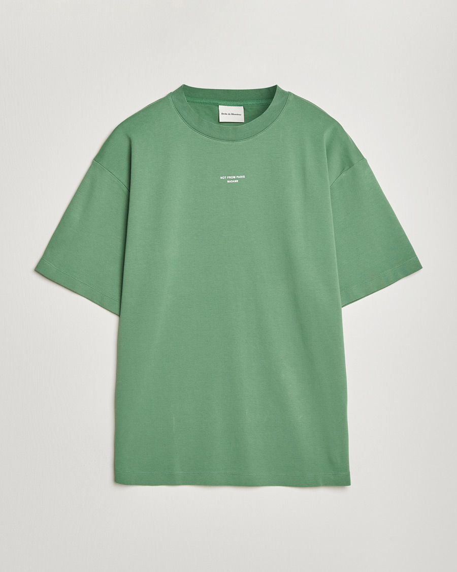 Hombres | Camisetas | Drôle de Monsieur | Classic Slogan T-Shirt Water Green