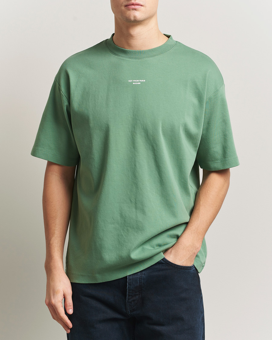Hombres | Camisetas | Drôle de Monsieur | Classic Slogan T-Shirt Water Green