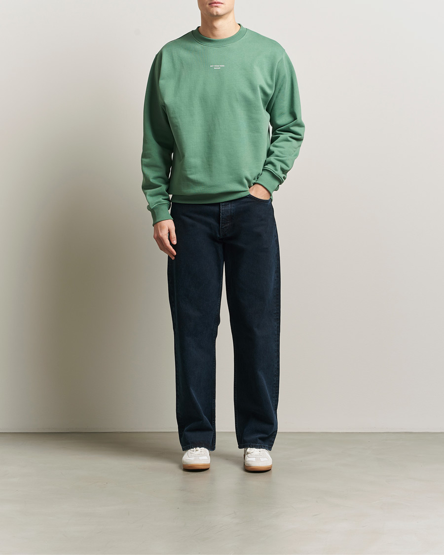 Hombres | Jerséis y prendas de punto | Drôle de Monsieur | Classic Slogan Sweatshirt Water Green