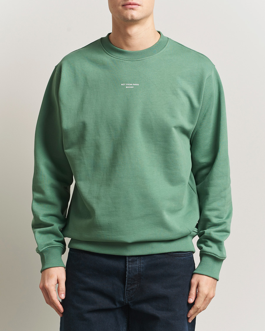 Hombres | Jerséis y prendas de punto | Drôle de Monsieur | Classic Slogan Sweatshirt Water Green