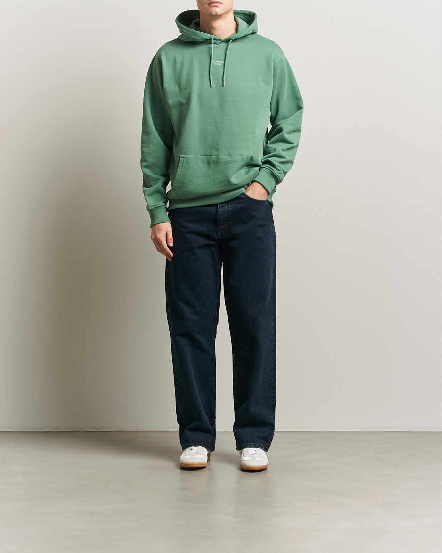 Hombres | Jerséis y prendas de punto | Drôle de Monsieur | Classic Slogan Hoodie Water Green