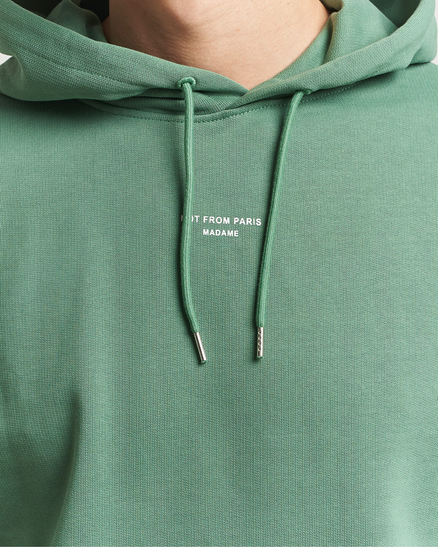 Hombres | Jerséis y prendas de punto | Drôle de Monsieur | Classic Slogan Hoodie Water Green