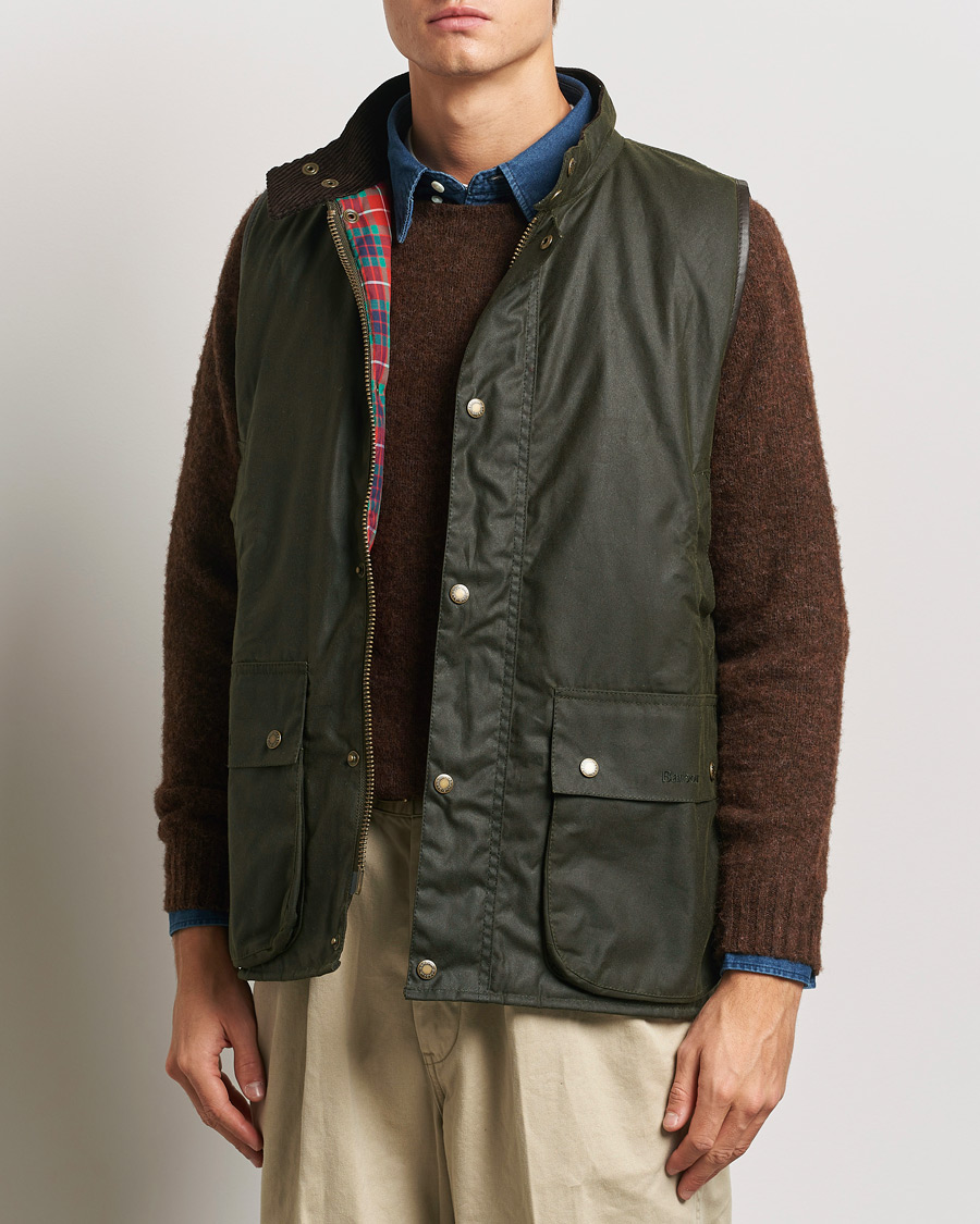 Hombres | Abrigos y chaquetas | Baracuta | x Barbour Wax Gilet Olive