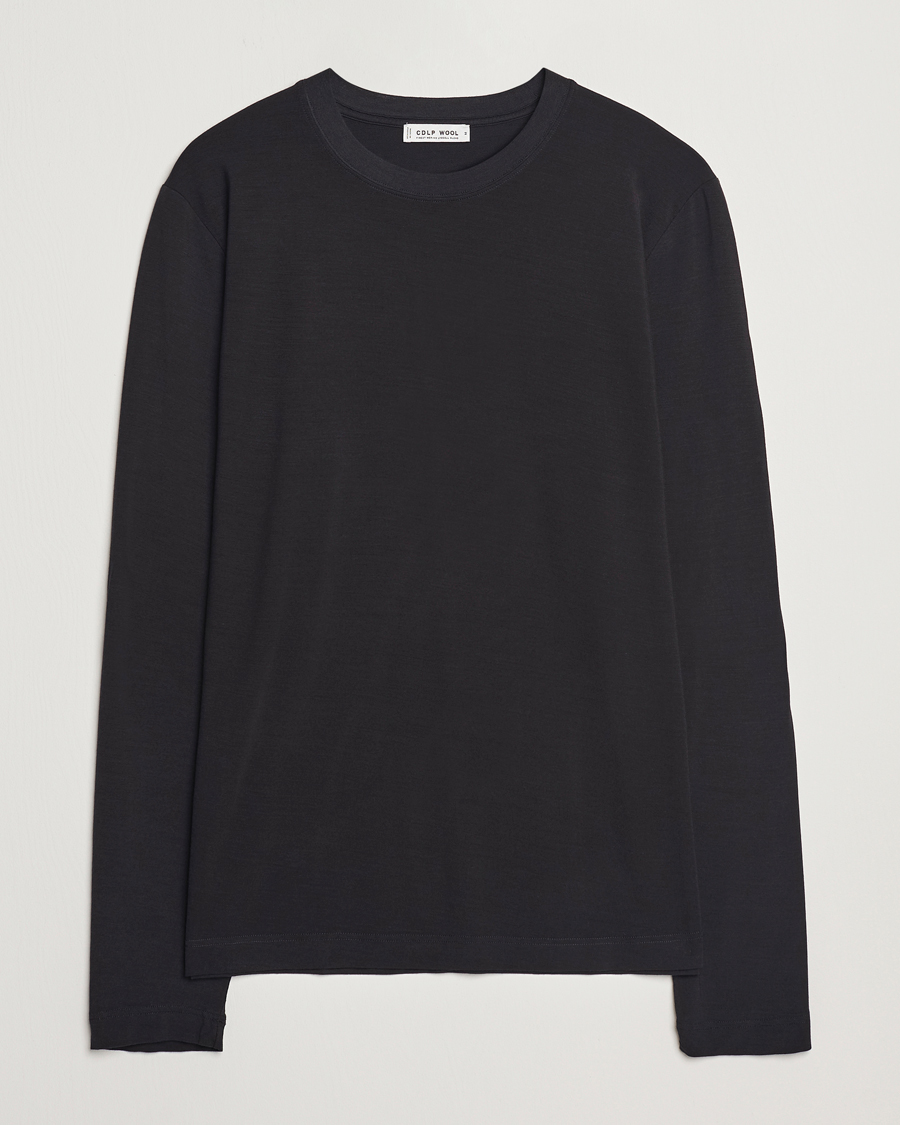 Hombres | Camisetas | CDLP | Wool Long Sleeve T-Shirt Black