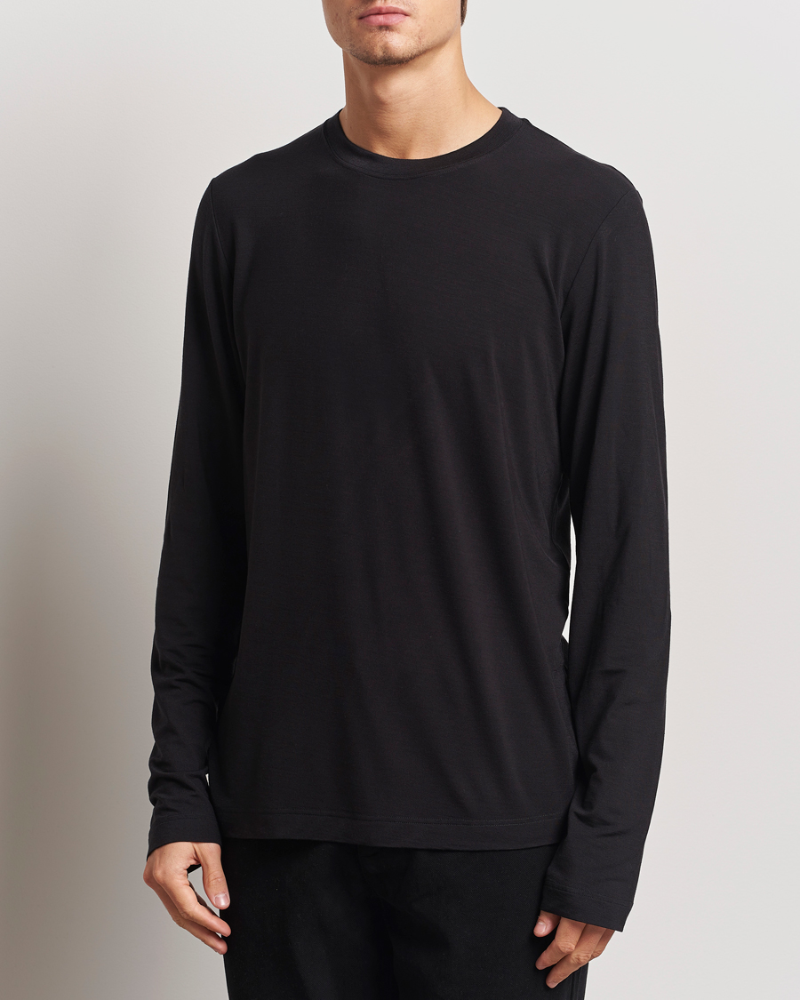 Hombres | Camisetas | CDLP | Wool Long Sleeve T-Shirt Black