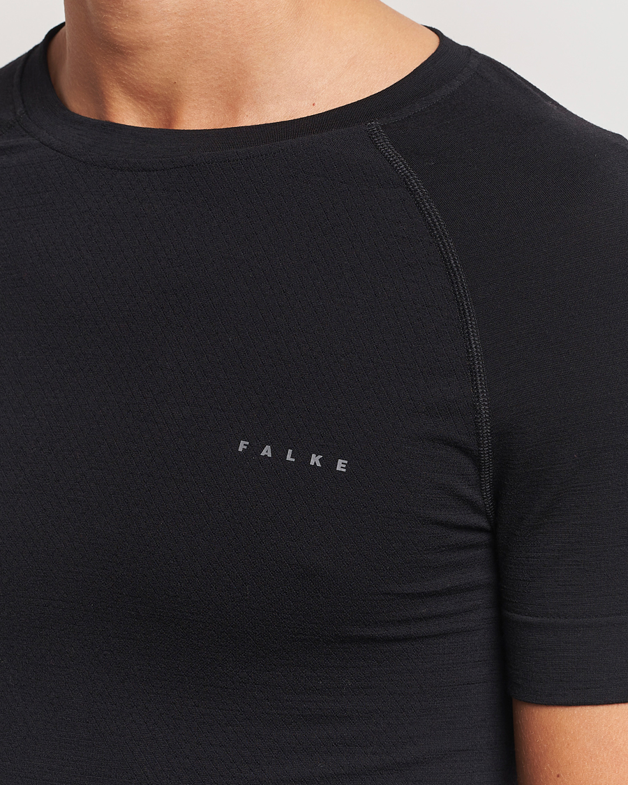 Hombres | Camisetas | Falke Sport | Wool Tech Light T-Shirt Black