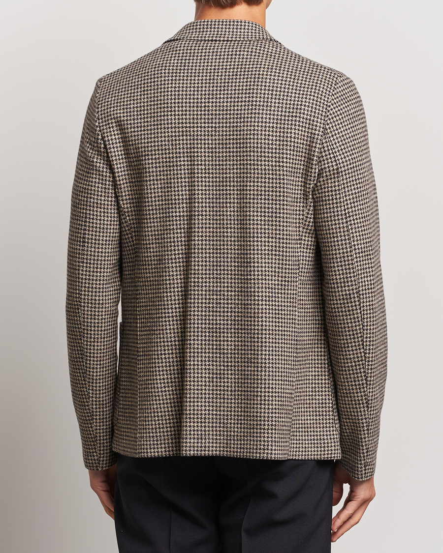 Hombres | Blazers | Harris Wharf London | Two Button Houndstooth Blazer Beige
