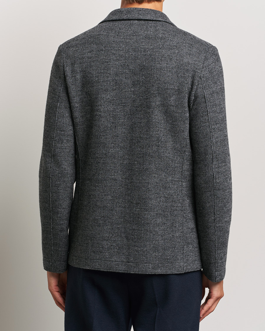 Hombres | Blazers | Harris Wharf London | Two Button Prince Of Wales Blazer Grey/Black