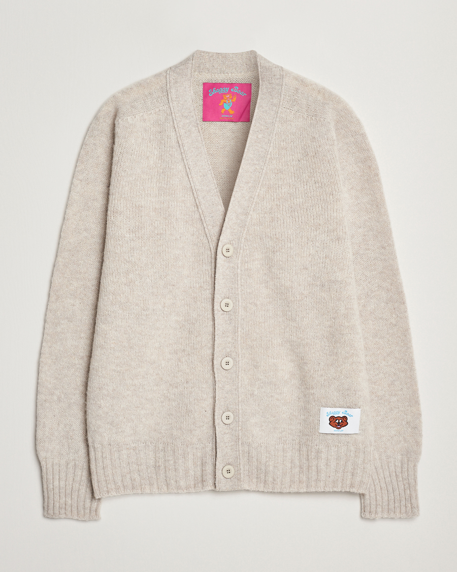 Hombres | Jerséis y prendas de punto | Howlin' | Shaggy Bear Cardigan Cosmic Latte