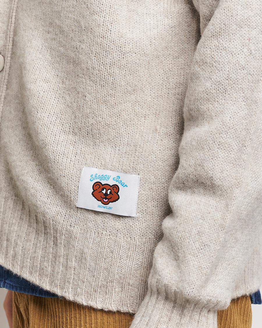 Hombres | Jerséis y prendas de punto | Howlin' | Shaggy Bear Cardigan Cosmic Latte
