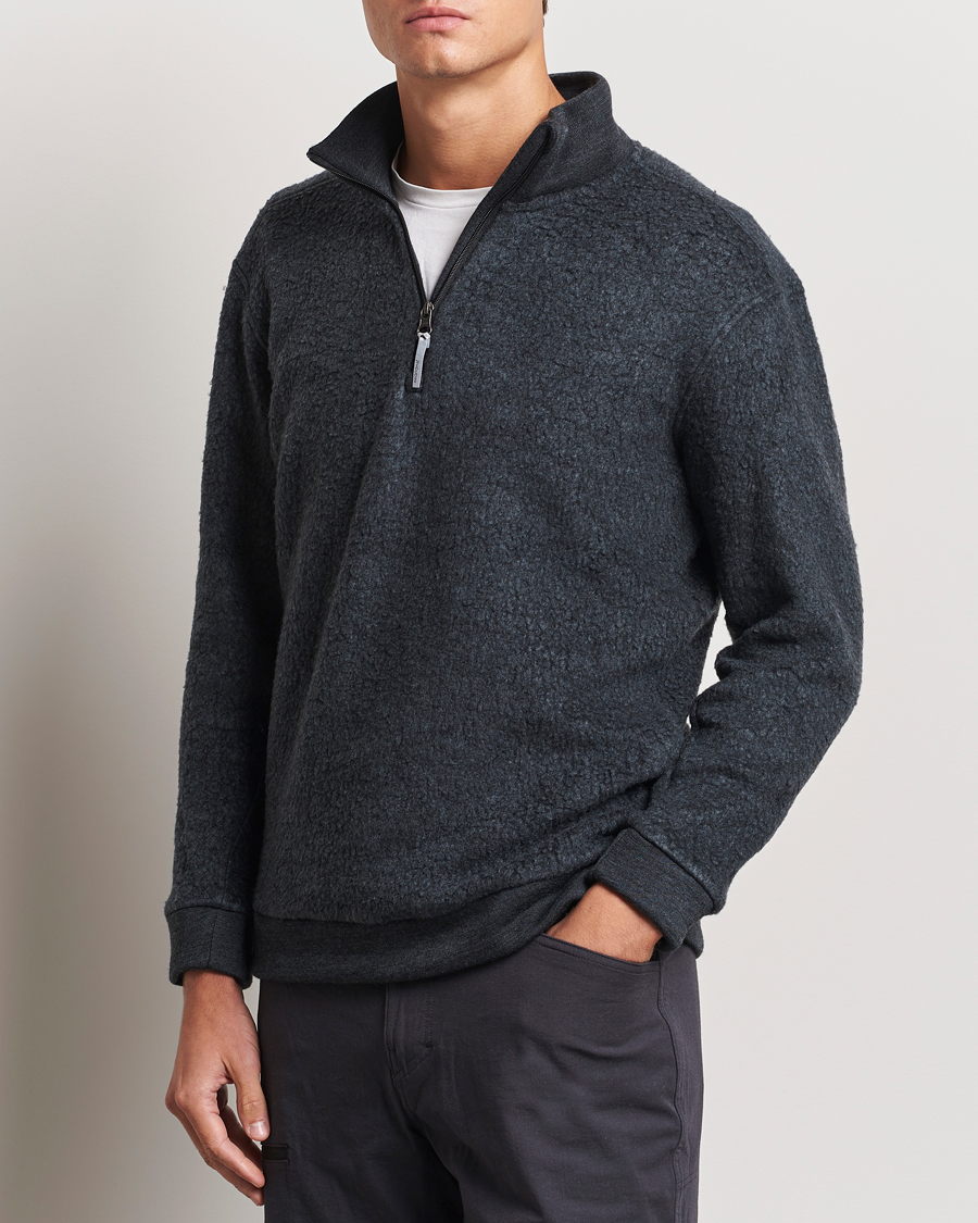 Hombres | Jerséis y prendas de punto | Houdini | Alto Merino Half Zip True Black
