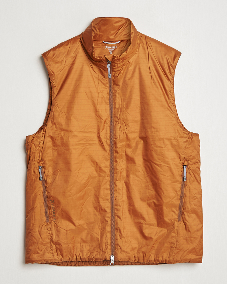Hombres | Abrigos y chaquetas | Houdini | Dunfri Primaloft Padded Vest Rust Brown