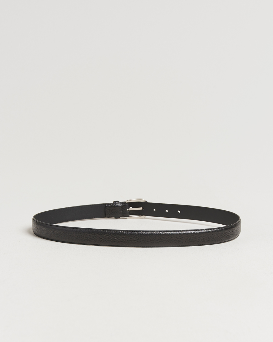 Hombres | Cinturones | Loake Shoemakers | Harry Grained Leather Belt Black