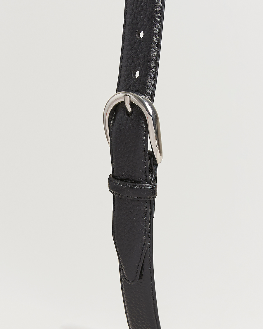 Hombres | Cinturones | Loake Shoemakers | Harry Grained Leather Belt Black
