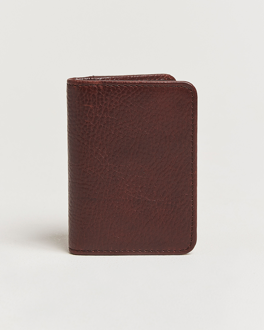 Hombres | Billeteras | Loake 1880 | Fenchurch Grained Leather Card Holder Dark Brown