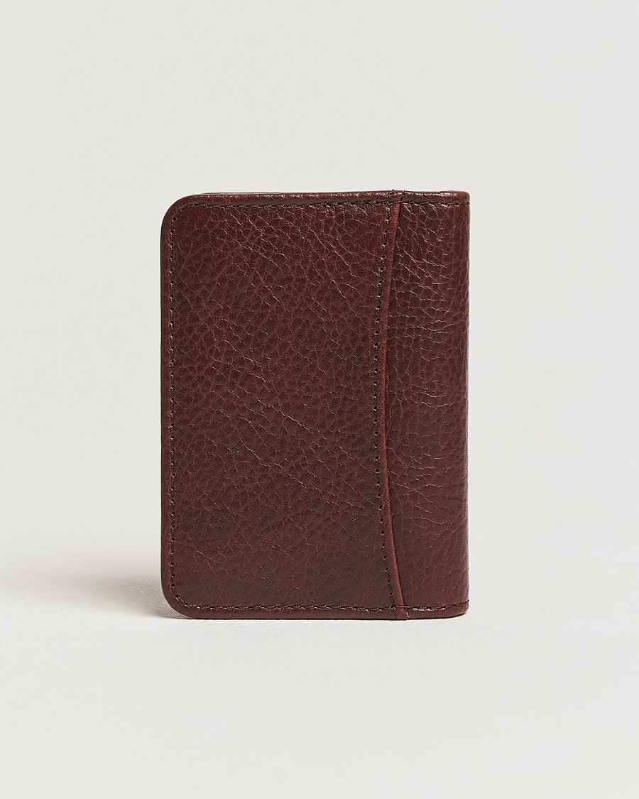 Hombres | Billeteras | Loake Shoemakers | Fenchurch Grained Leather Card Holder Dark Brown