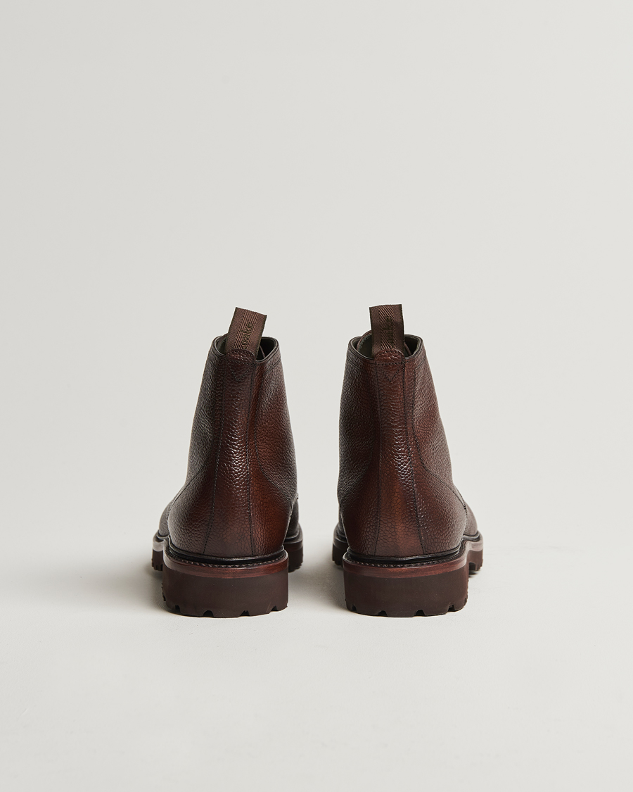 Hombres | Botas | Loake Shoemakers | Aquarius Grained Lightweight Boot Dark Brown