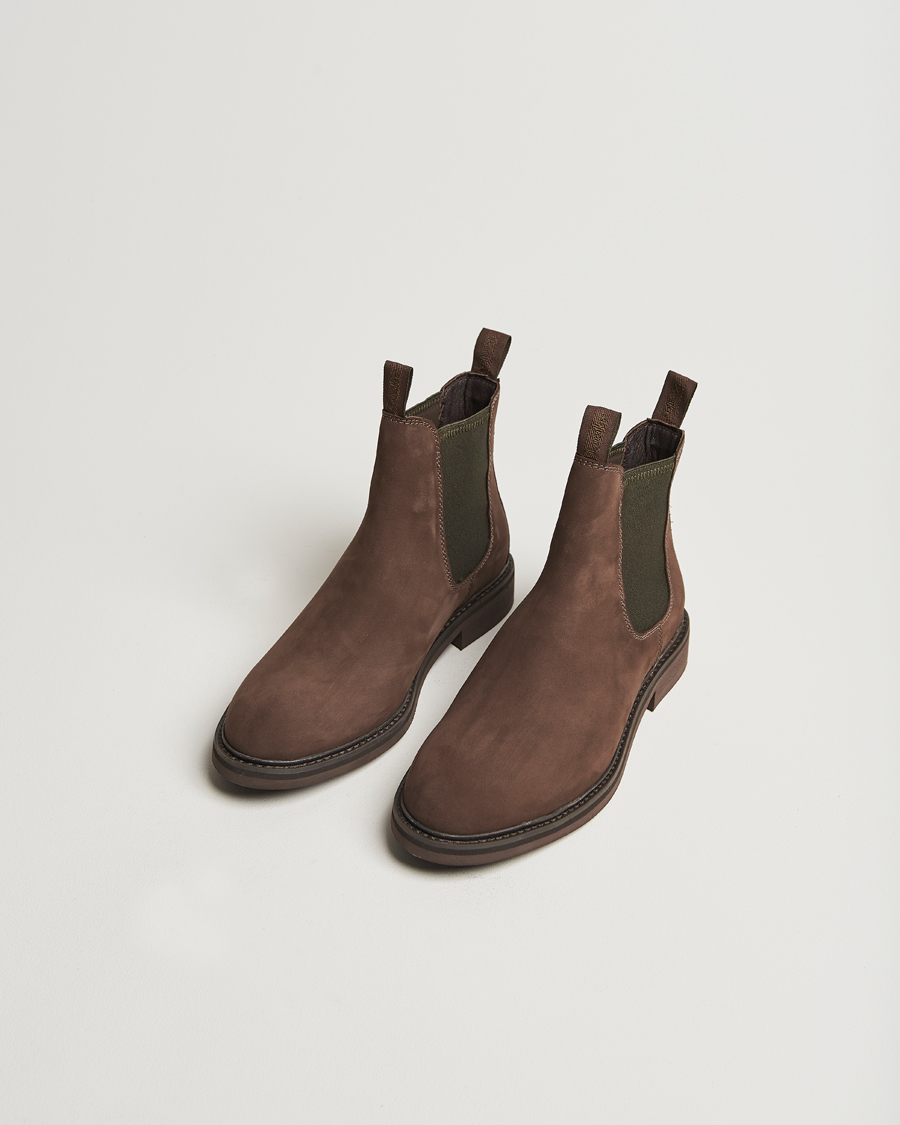 Hombres | Botas | Loake Shoemakers | Ducksworth Waterproof Chelsea Boot Brown Nubuck