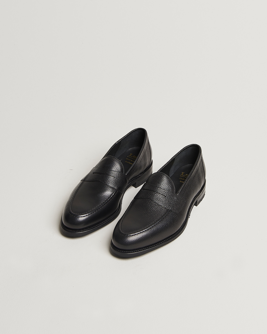 Hombres | Mocasines | Loake Shoemakers | Loake 1880 Imperial Grained Penny Loafer Black