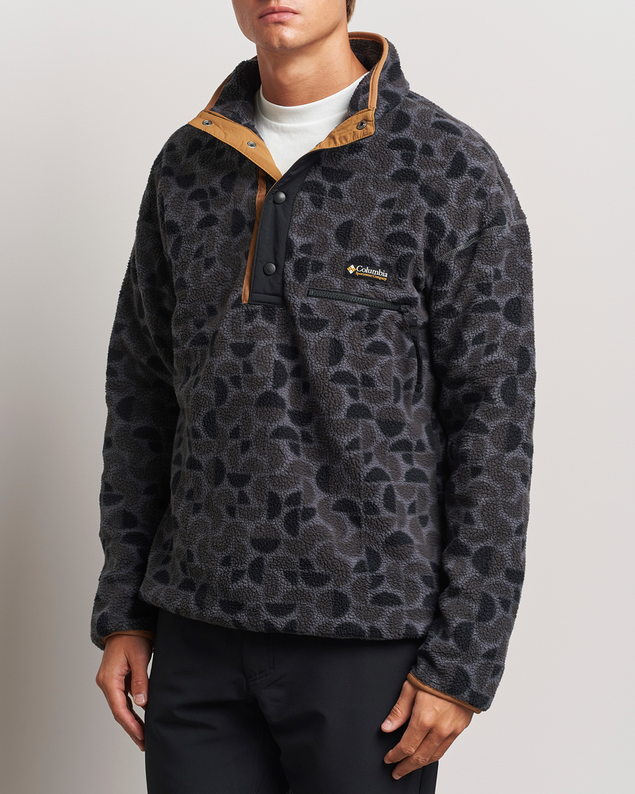 Hombres | Jerséis y prendas de punto | Columbia | Helvetia Printed Half Snap Fleece Black