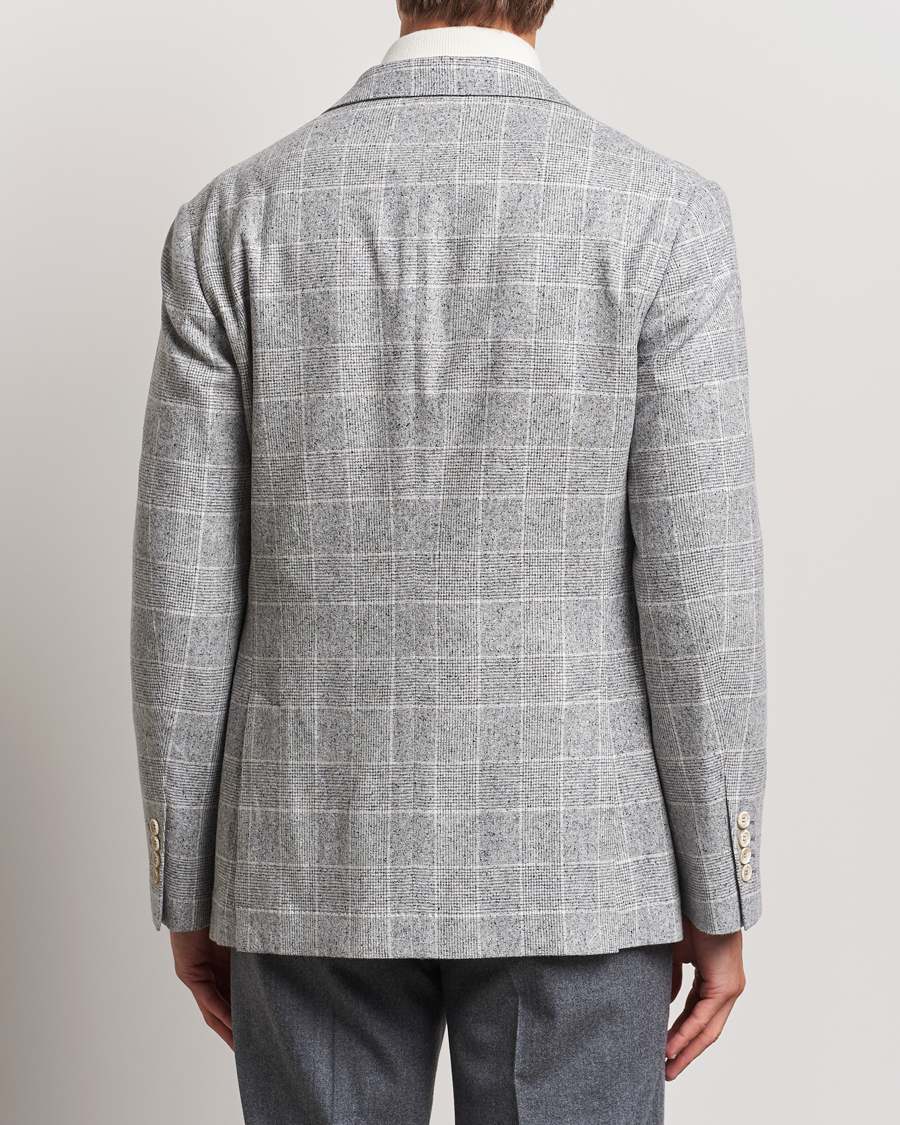 Hombres | Blazers | Brunello Cucinelli | Single Breasted Check Blazer Pearl Grey