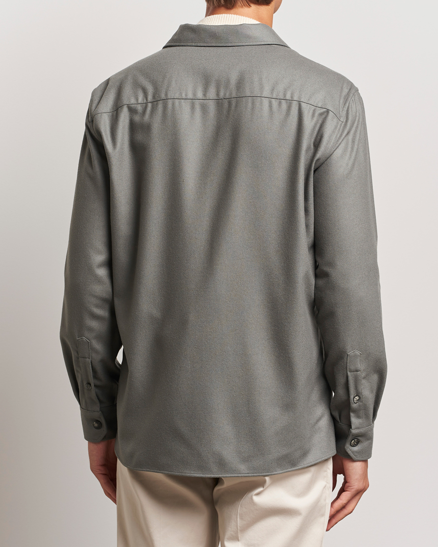 Hombres | Camisas | Brunello Cucinelli | Double Pocket Overshirt Olive