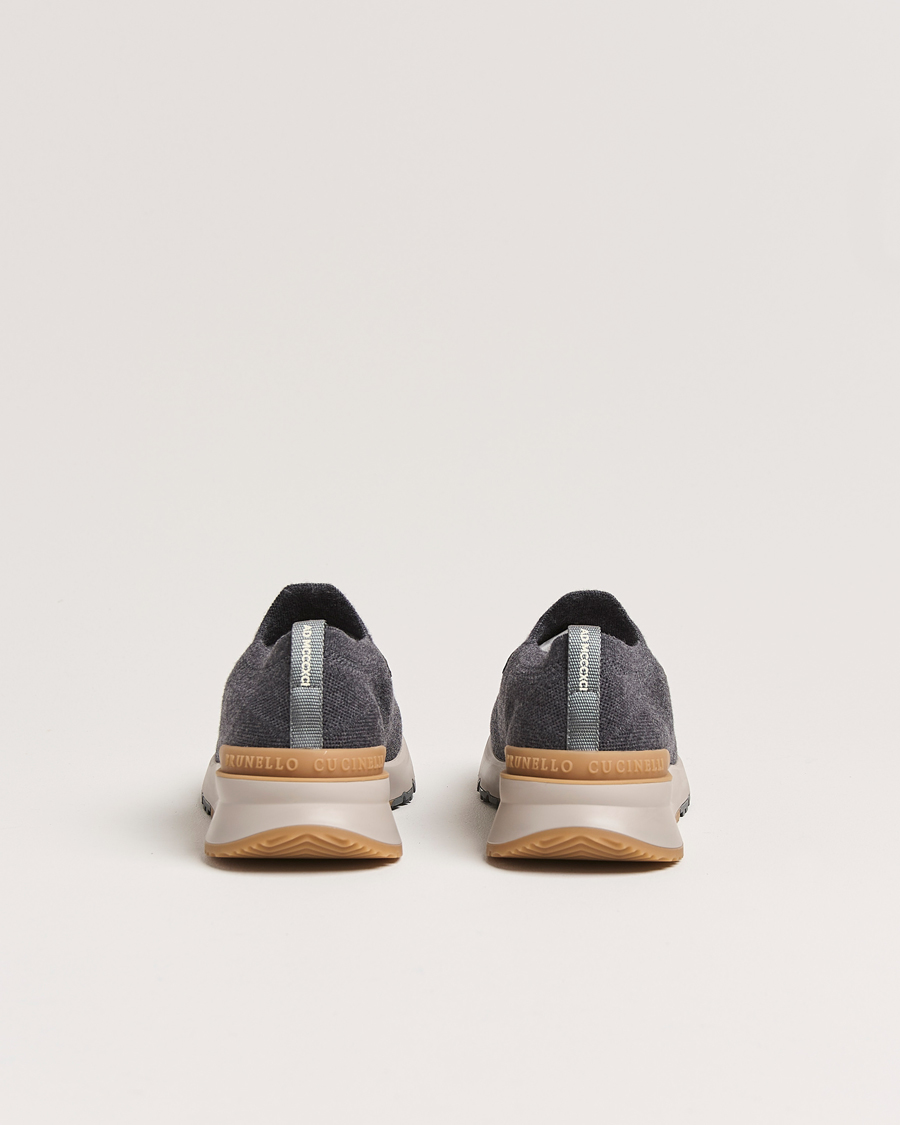 Hombres | Brunello Cucinelli Flannel Running Sneakers Antracite | Brunello Cucinelli | Flannel Running Sneakers Antracite
