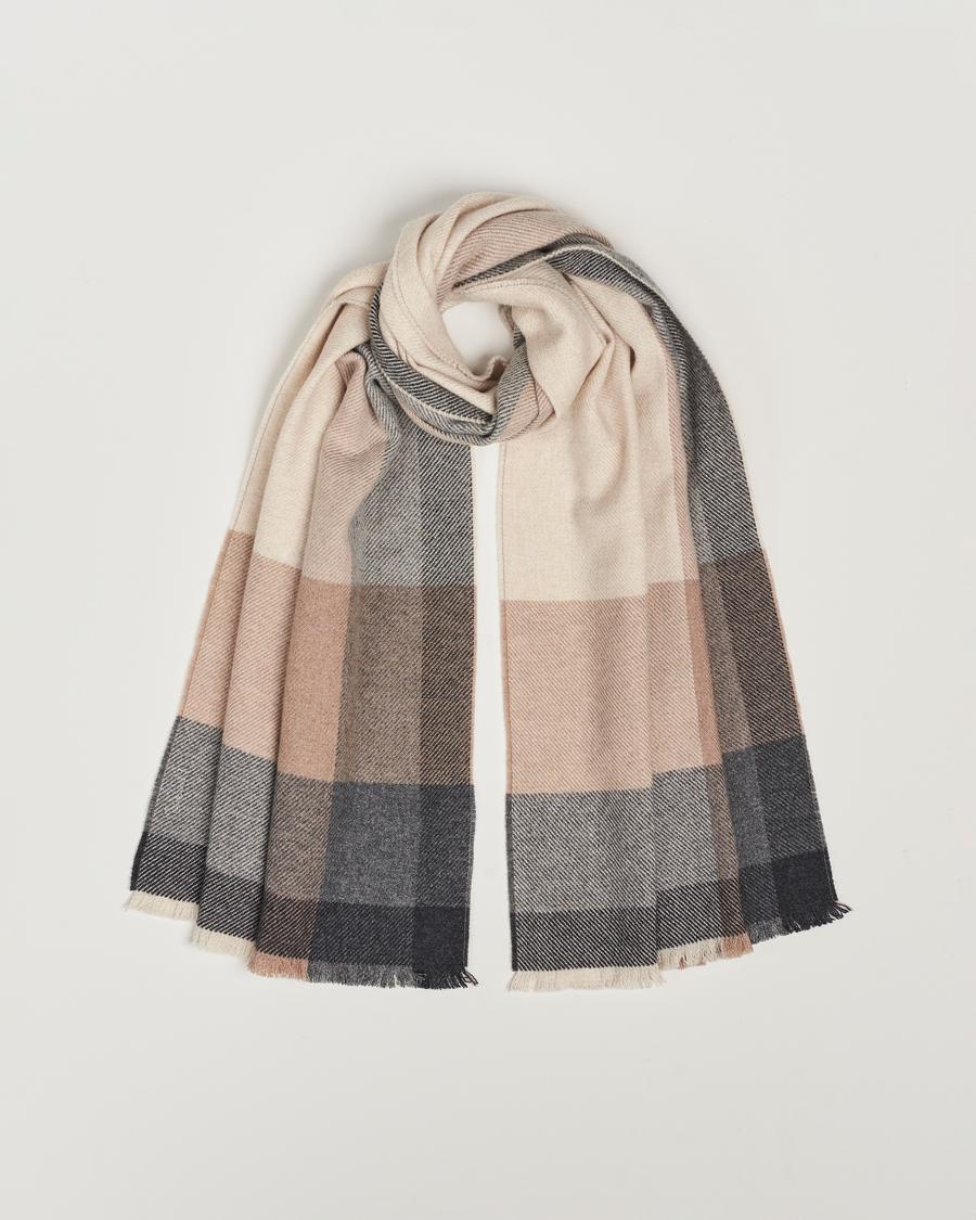 Hombres | Brunello Cucinelli Wool/Cashmere Scarf Grey/Beige | Brunello Cucinelli | Wool/Cashmere Scarf Grey/Beige