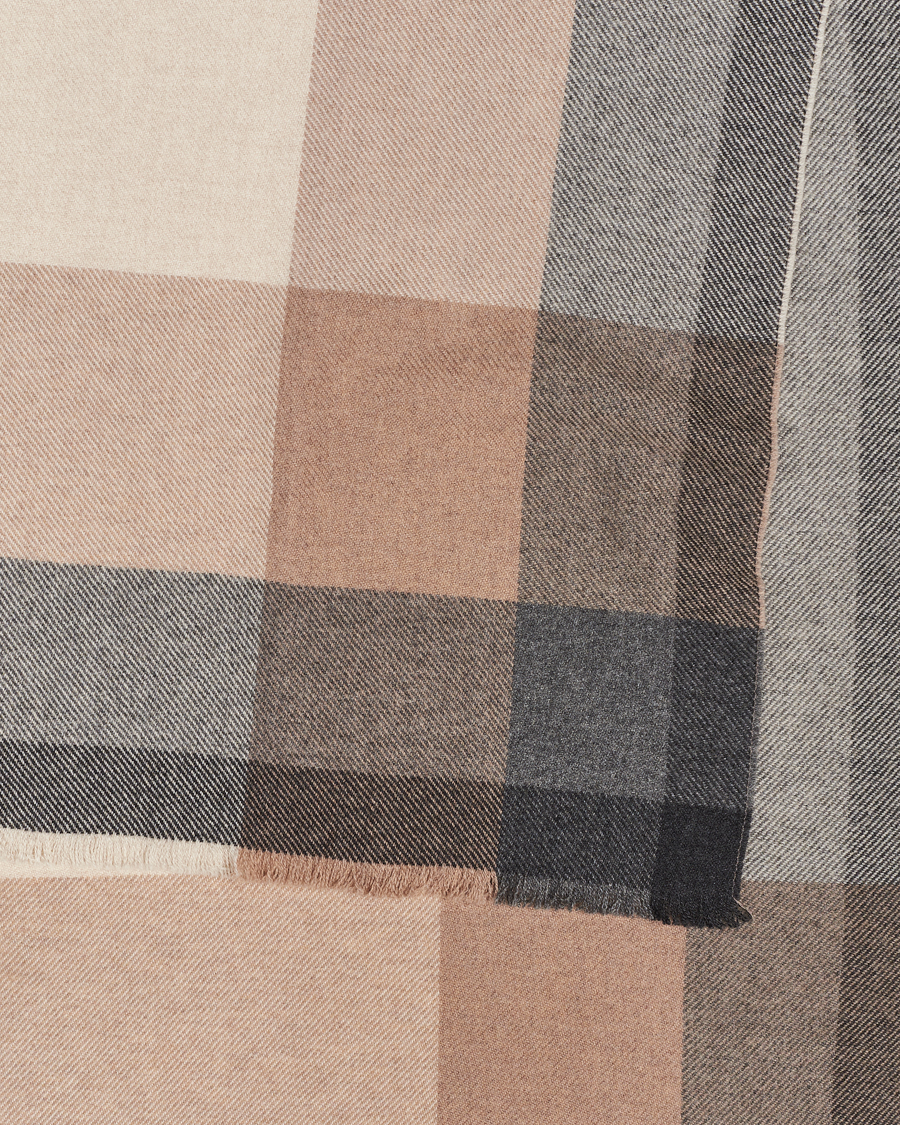 Hombres | Brunello Cucinelli Wool/Cashmere Scarf Grey/Beige | Brunello Cucinelli | Wool/Cashmere Scarf Grey/Beige