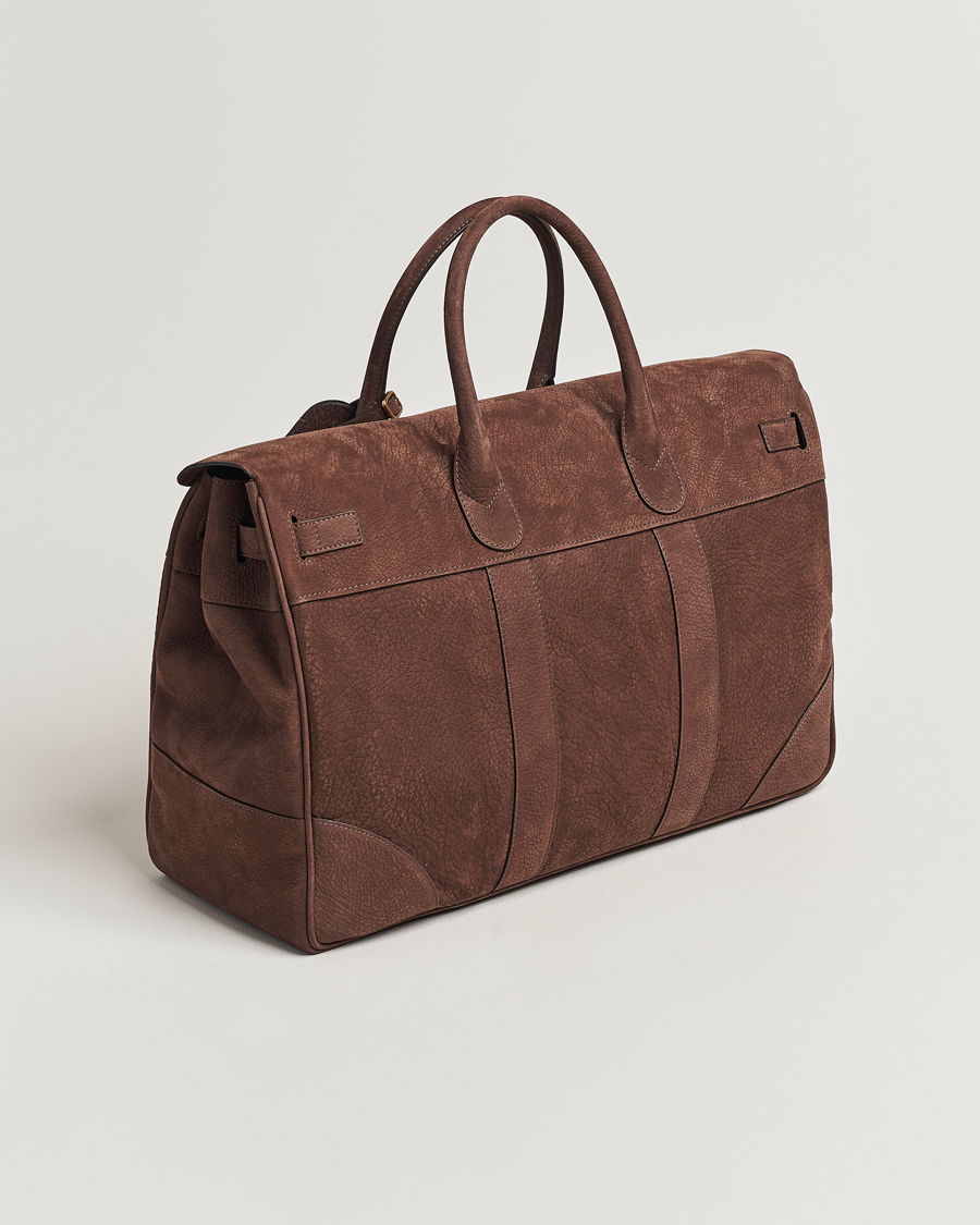 Hombres | Brunello Cucinelli Grain Leather Holdall Dark Brown | Brunello Cucinelli | Grain Leather Holdall Dark Brown