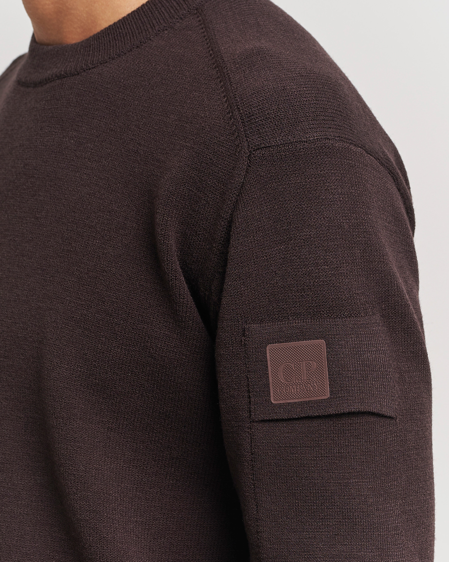 Hombres | Jerséis y prendas de punto | C.P. Company | Metropolis Knitted Crew Neck Brown