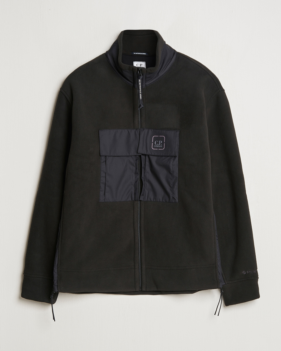 Hombres | Jerséis y prendas de punto | C.P. Company | Metropolis Polar Fleece Pertex Zip Black