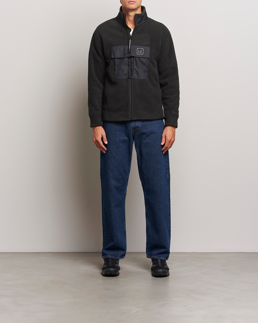 Hombres | Jerséis y prendas de punto | C.P. Company | Metropolis Polar Fleece Pertex Zip Black