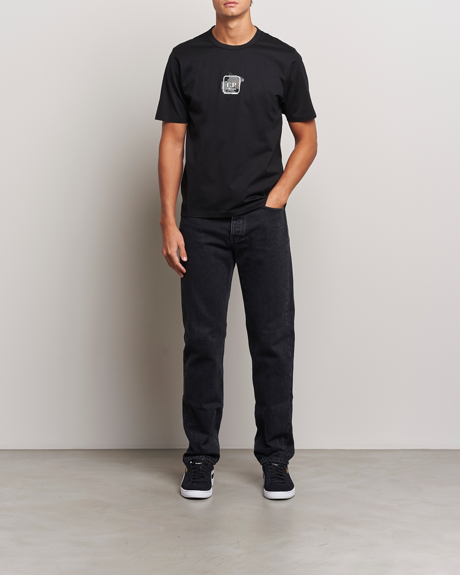 Hombres | Camisetas | C.P. Company | Metropolis Mercerized Back Logo T-Shirts Black