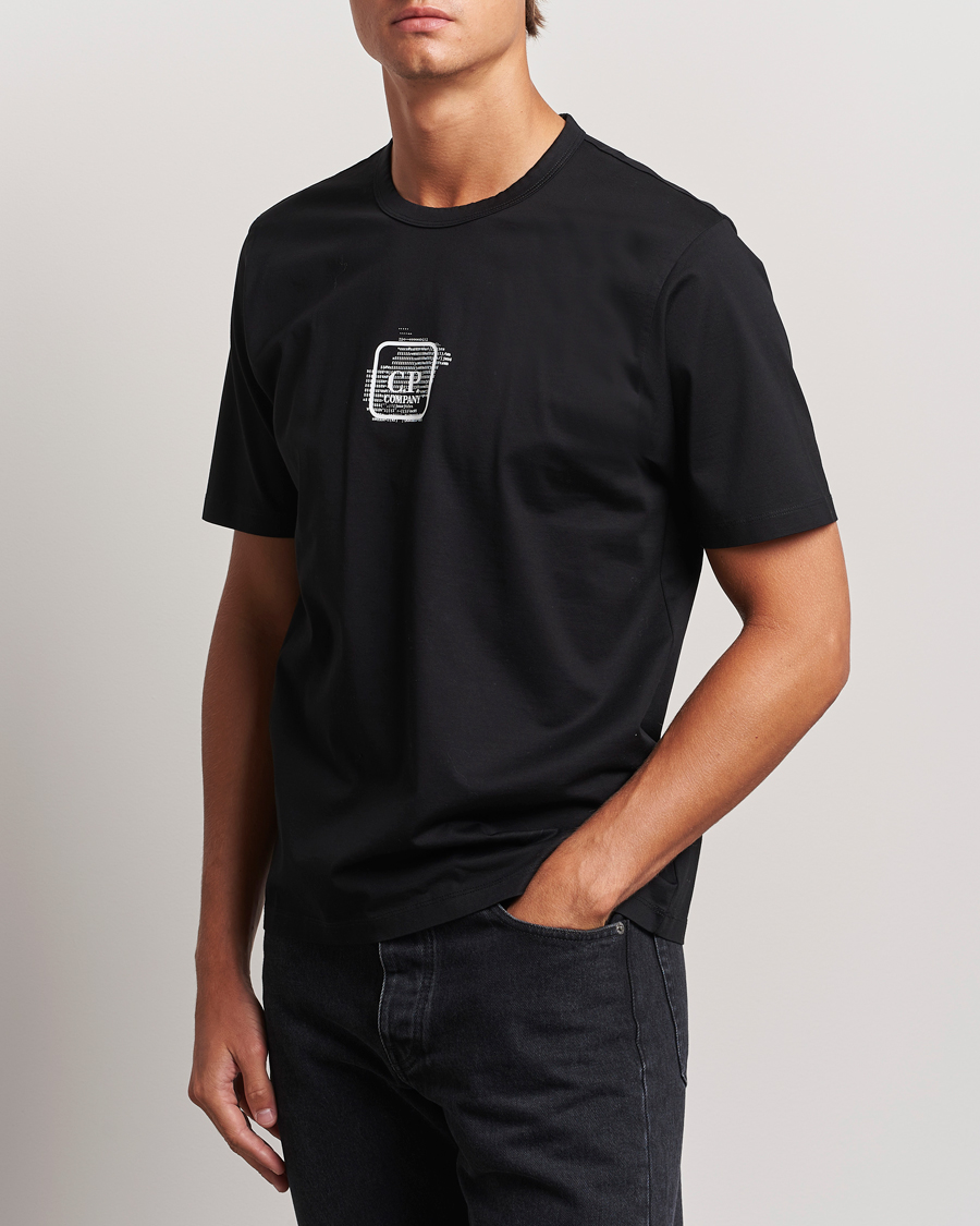 Hombres | Camisetas | C.P. Company | Metropolis Mercerized Back Logo T-Shirts Black