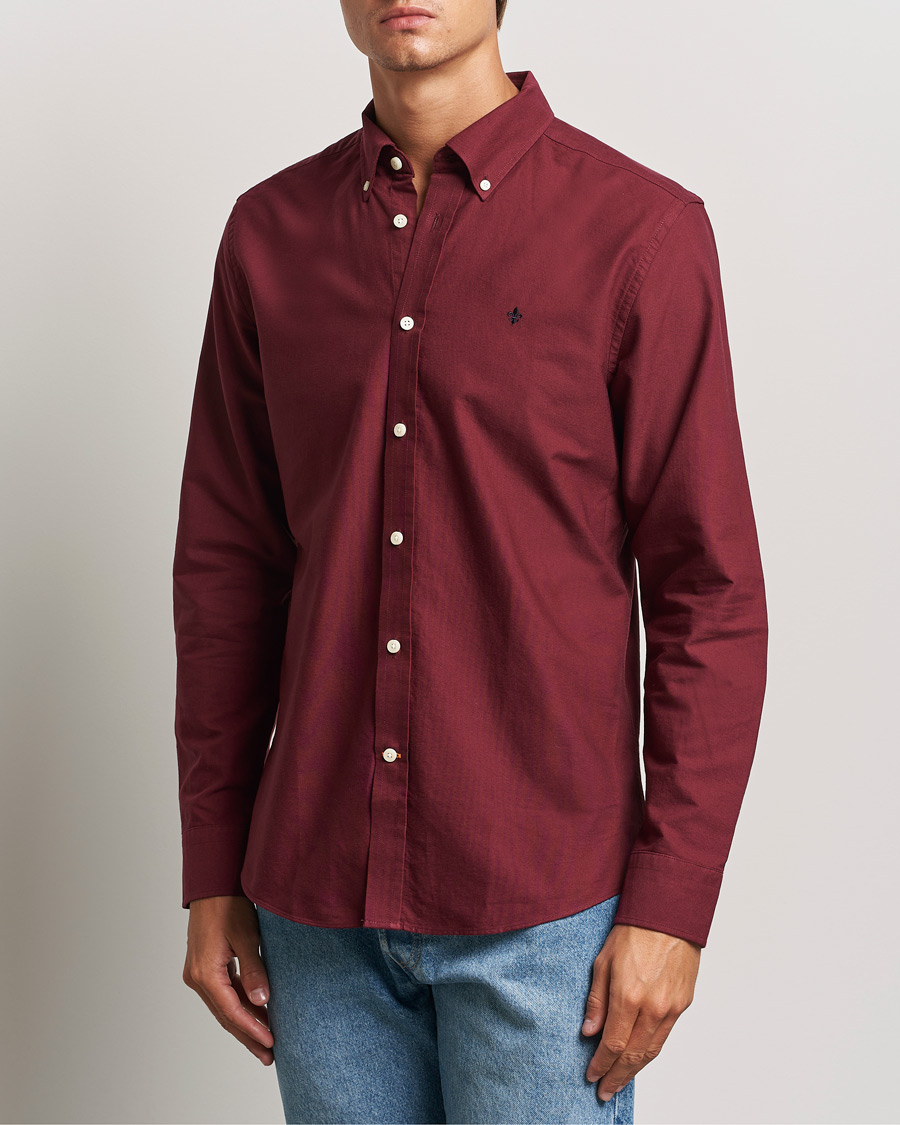 Hombres | Camisas | Morris | Douglas Oxford Shirt Wine Red