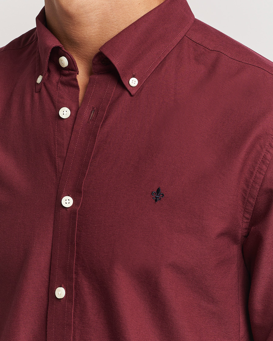 Hombres | Camisas | Morris | Douglas Oxford Shirt Wine Red