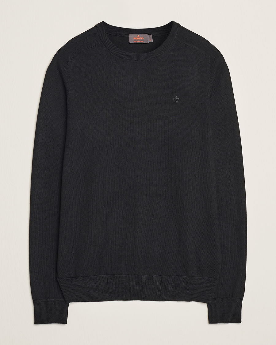 Hombres | Jerséis y prendas de punto | Morris | Merino O-Neck Black