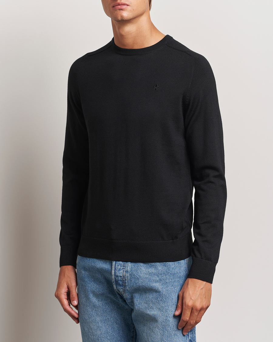 Hombres | Jerséis y prendas de punto | Morris | Merino O-Neck Black