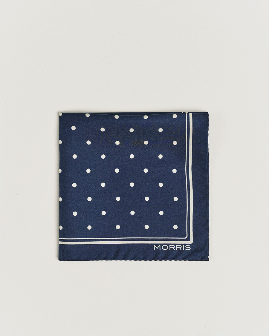 Hombres | Pañuelos de bolsillo | Morris | Dot Pocket Square Navy