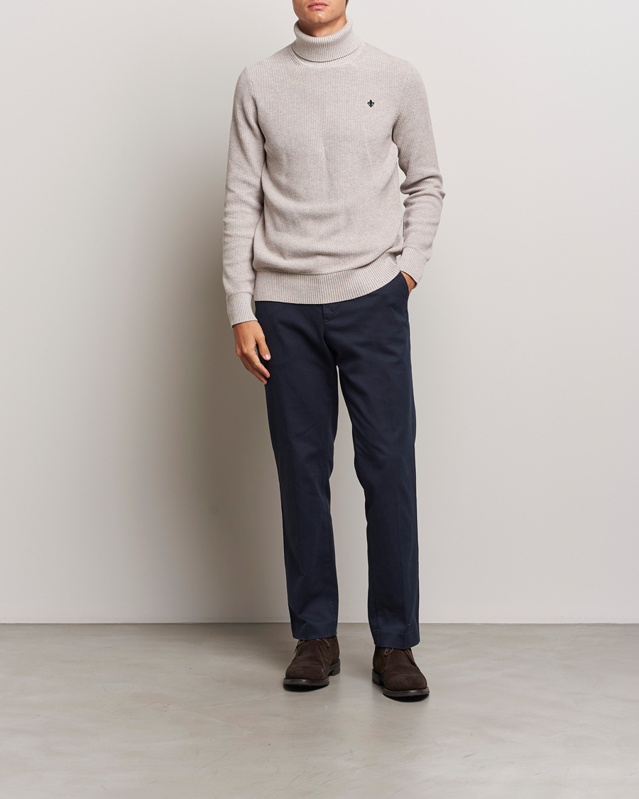 Hombres | Jerséis y prendas de punto | Morris | Bernard Cotton Rollneck Khaki