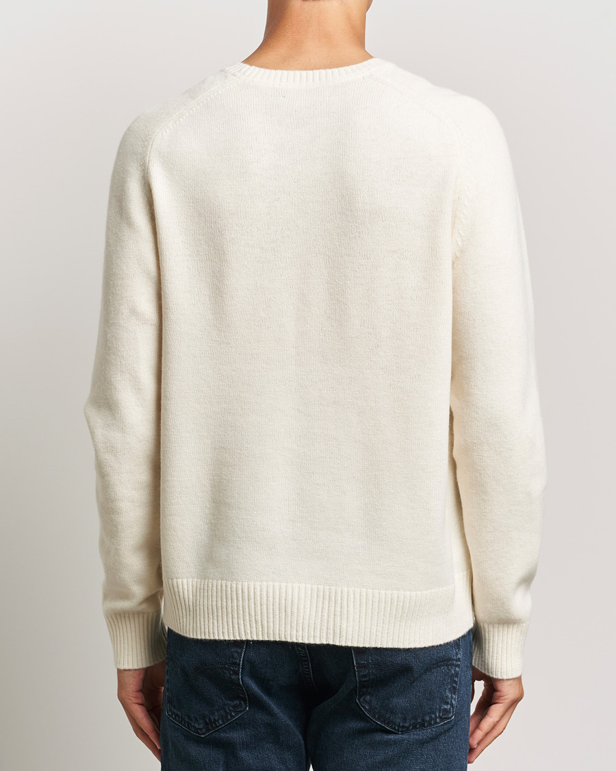Hombres | Jerséis y prendas de punto | Morris | Hertford Merino Crew Neck Off White
