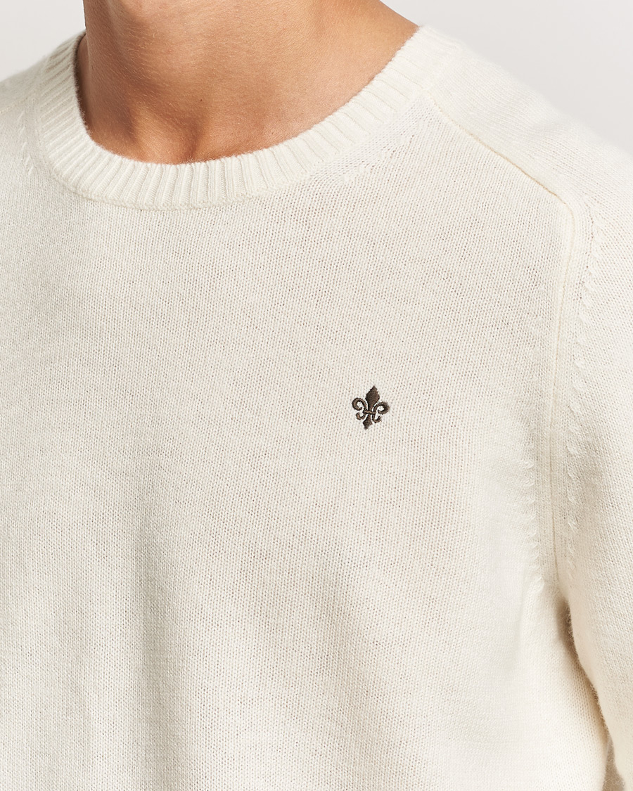 Hombres | Jerséis y prendas de punto | Morris | Hertford Merino Crew Neck Off White