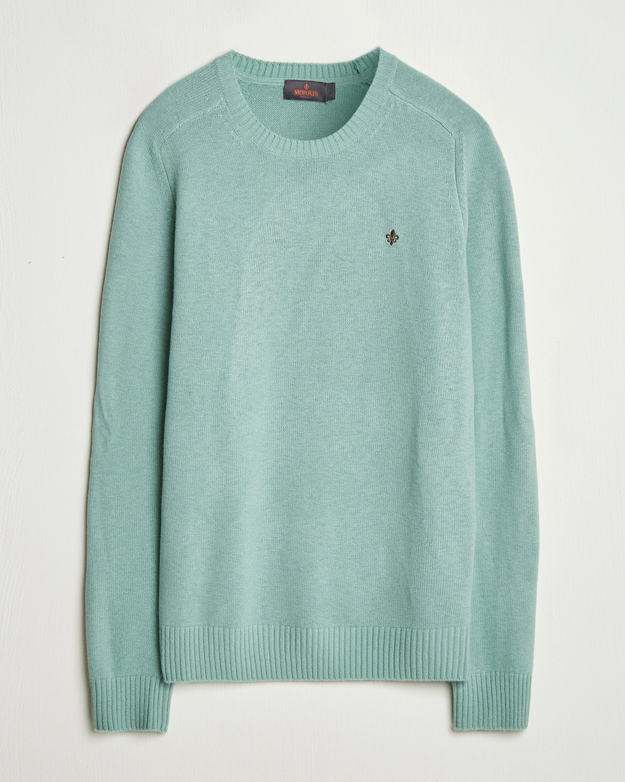 Hombres | Jerséis y prendas de punto | Morris | Hertford Merino Crew Neck Green