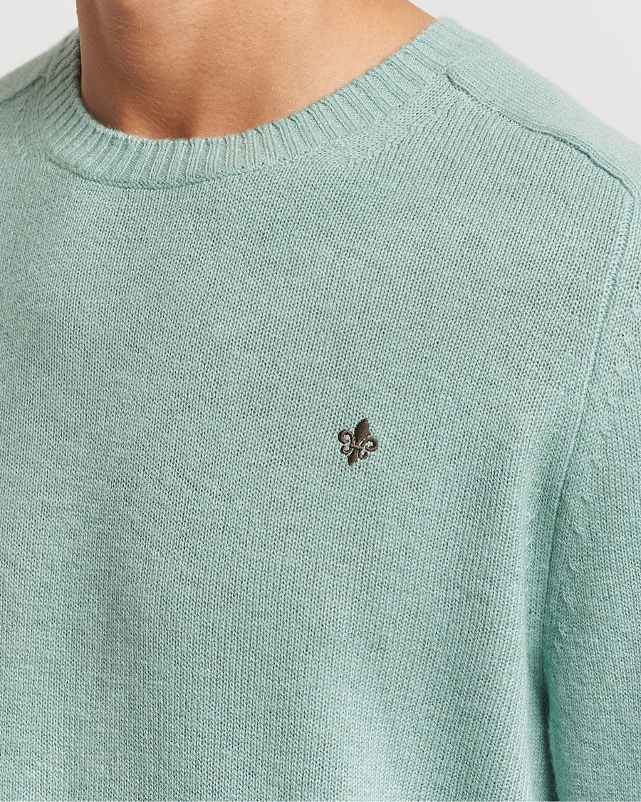 Hombres | Jerséis y prendas de punto | Morris | Hertford Merino Crew Neck Green