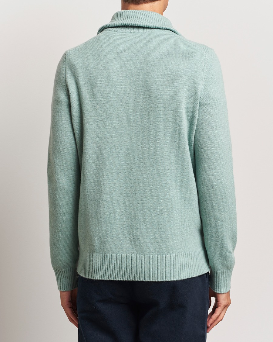 Hombres | Jerséis y prendas de punto | Morris | Hertford Merino Half Zip Green