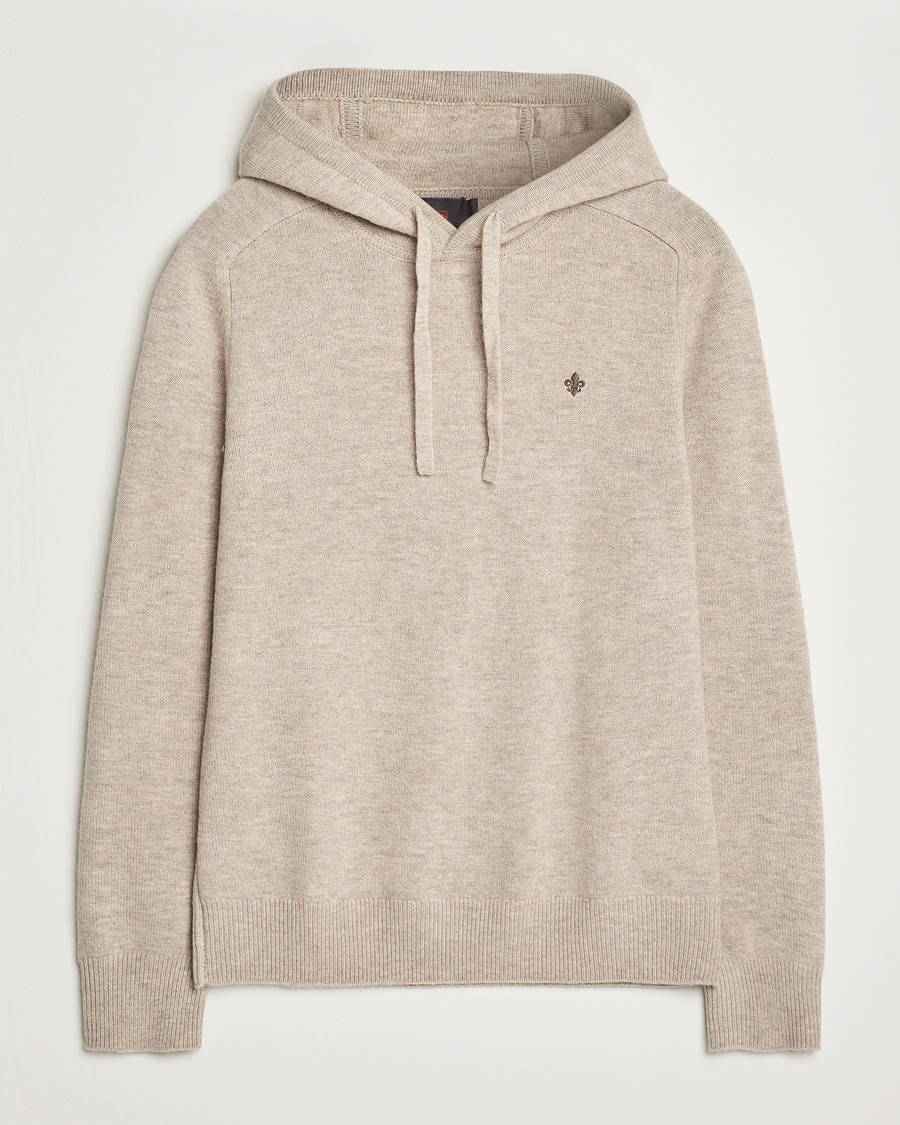 Hombres | Jerséis y prendas de punto | Morris | Hertford Merino Hoodie Khaki