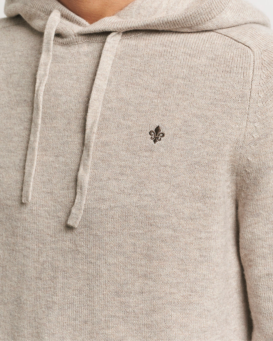 Hombres | Jerséis y prendas de punto | Morris | Hertford Merino Hoodie Khaki